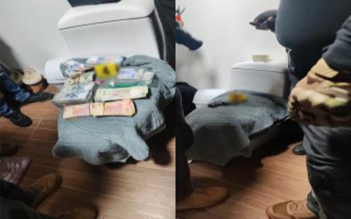 Dinero y armas aseguradas