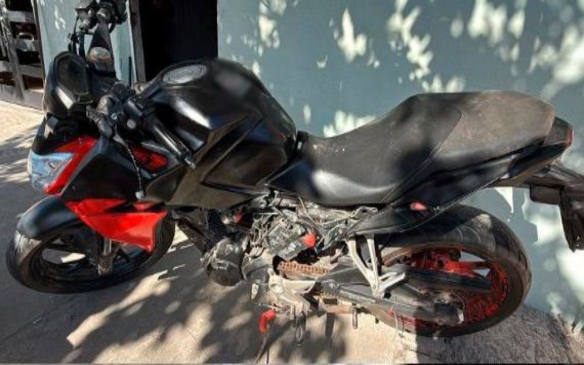 Motocicleta decomisada