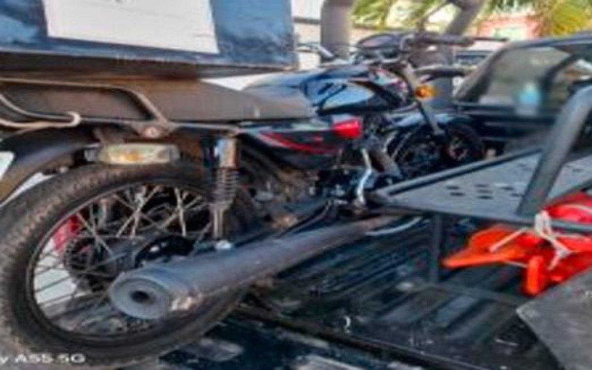 Motocicleta decomisada