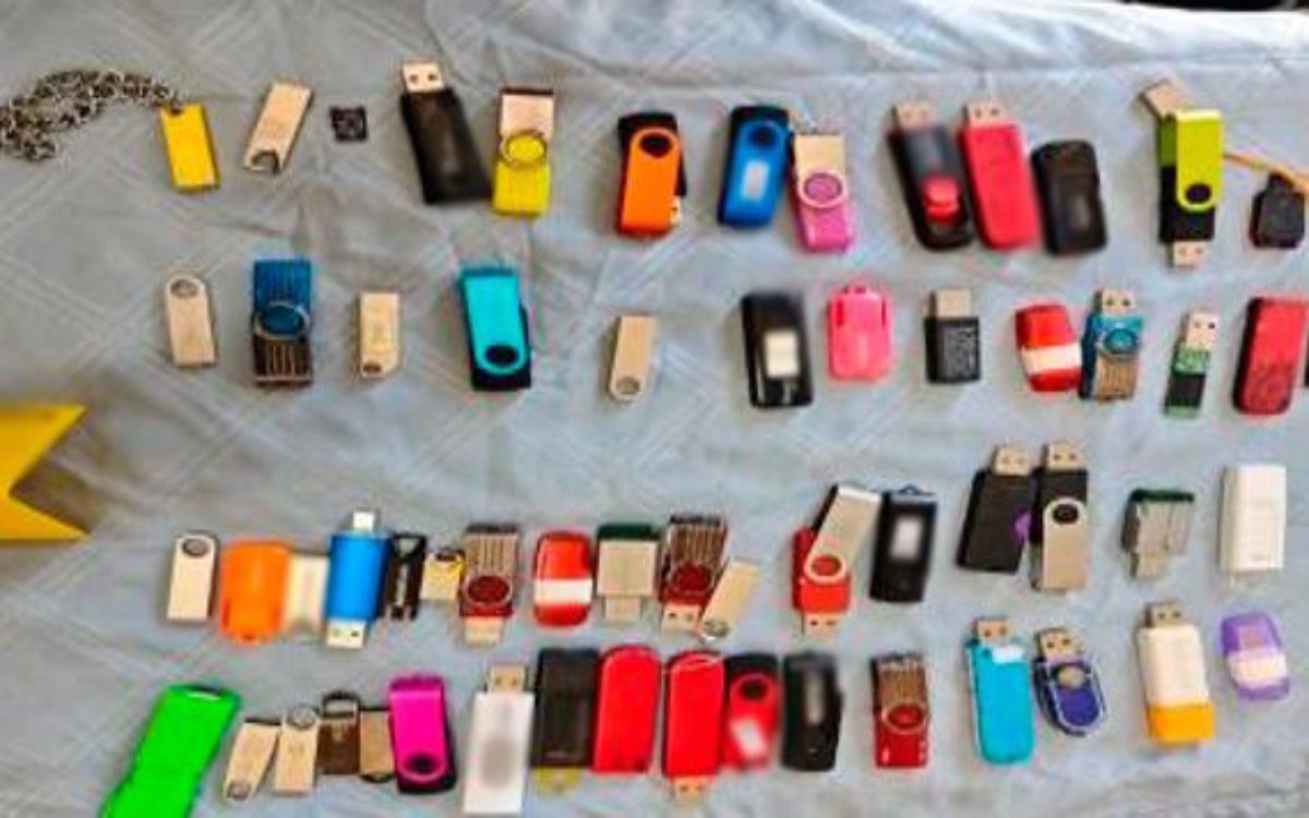 Memorias USB decomisadas