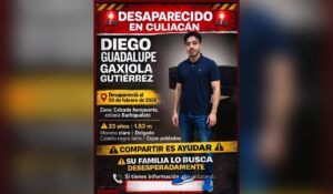 Diego Guadalupe, guasavense desaparecido en Culiacán