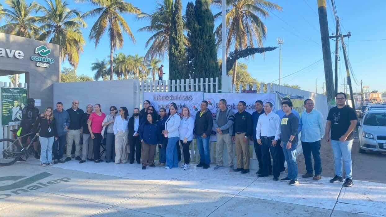 trabajadores de conalep guasave se sumaron a la huelga laboral estatal en apoyo a un plantel de los mochis