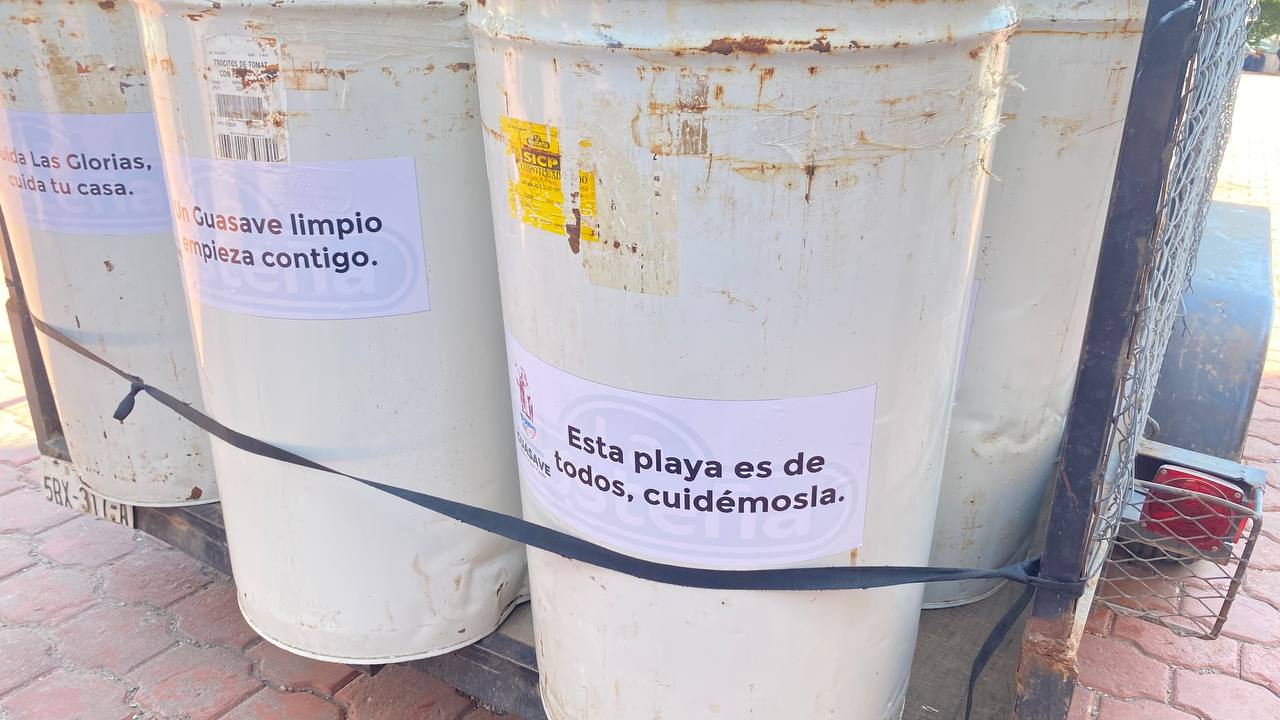 Empresario dona 80 botes de basura para limpieza de Semana Santa en Las Glorias