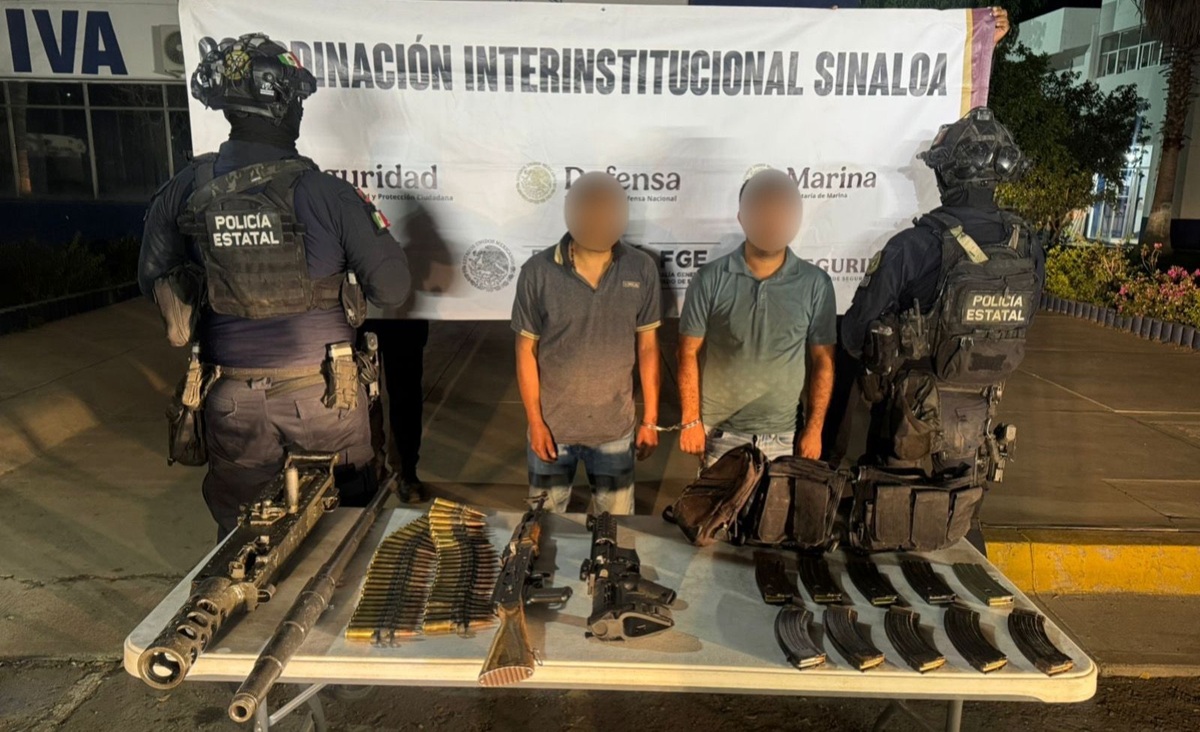 Dos detenidos con armas en Villa Juárez, Navolato