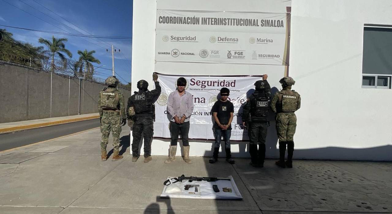 dos hombres fueron detenidos en el canario culiacan con armas y drogas