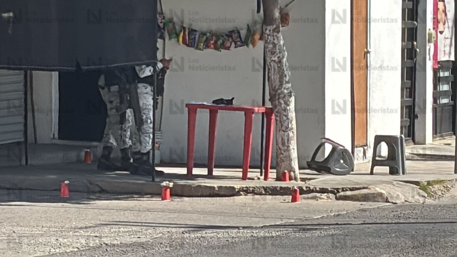 Elementos de la Guardia Nacional resguardan escena del crimen en Tierra Blanca