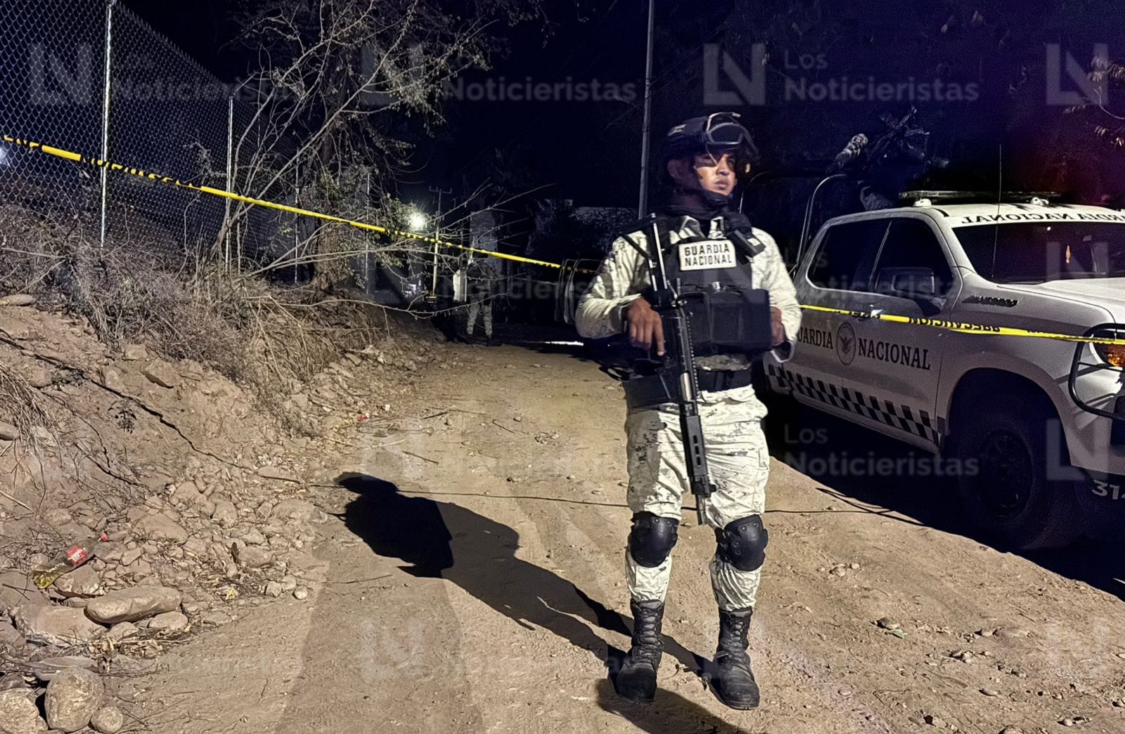 Guardia Nacional resguarda el lugar de los hechos