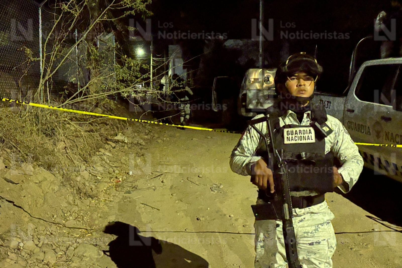 Guardia Nacional resguarda el lugar de los hechos
