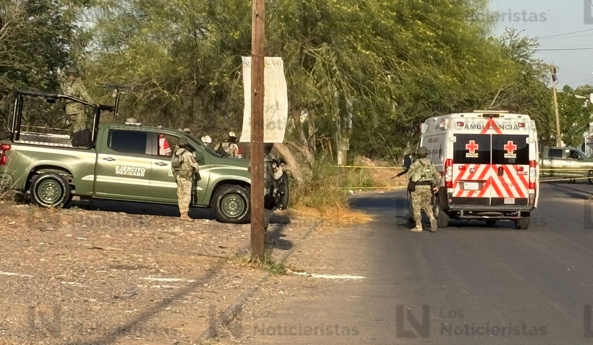 Ejército resguarda el lugar donde un hombre fue ejecutado en Culiacán
