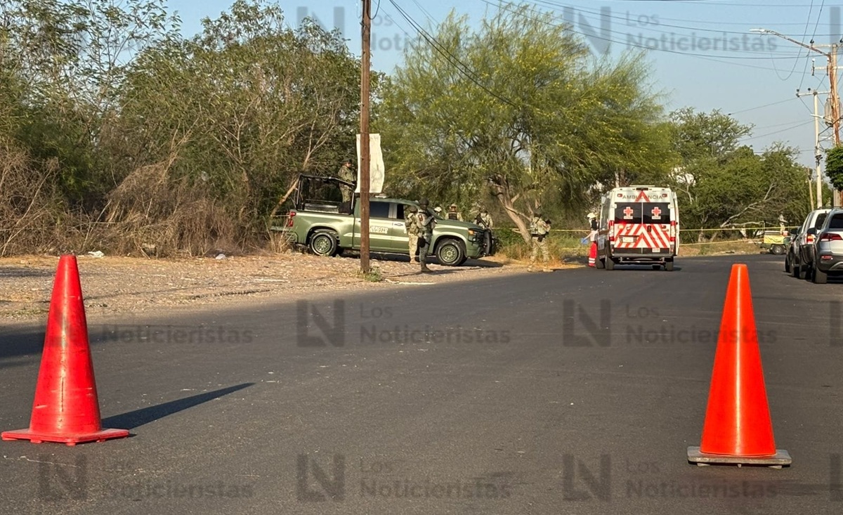 Ejército resguarda el lugar donde un hombre fue ejecutado en Culiacán