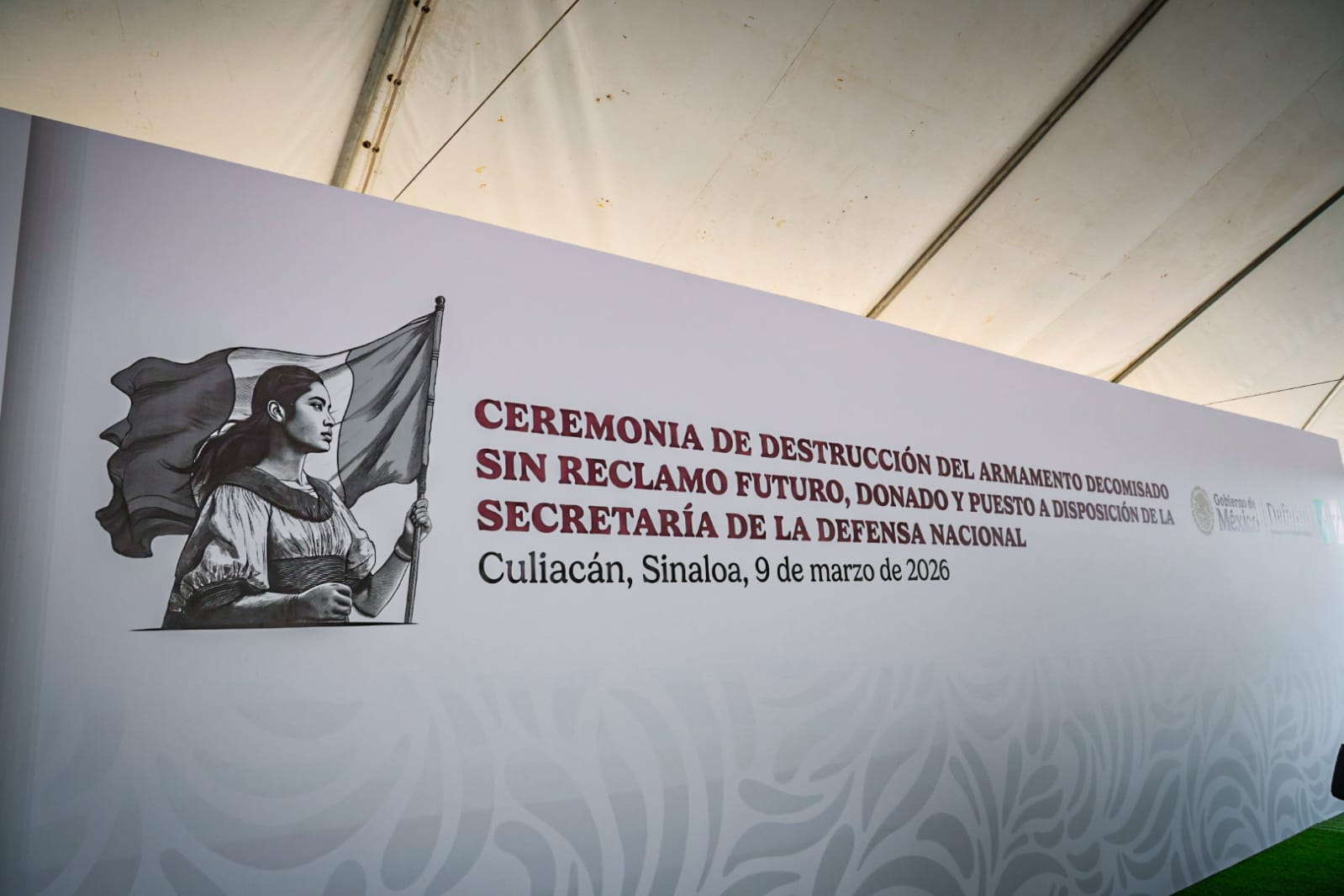 Ceremonia de destrucción de armamento decomisado