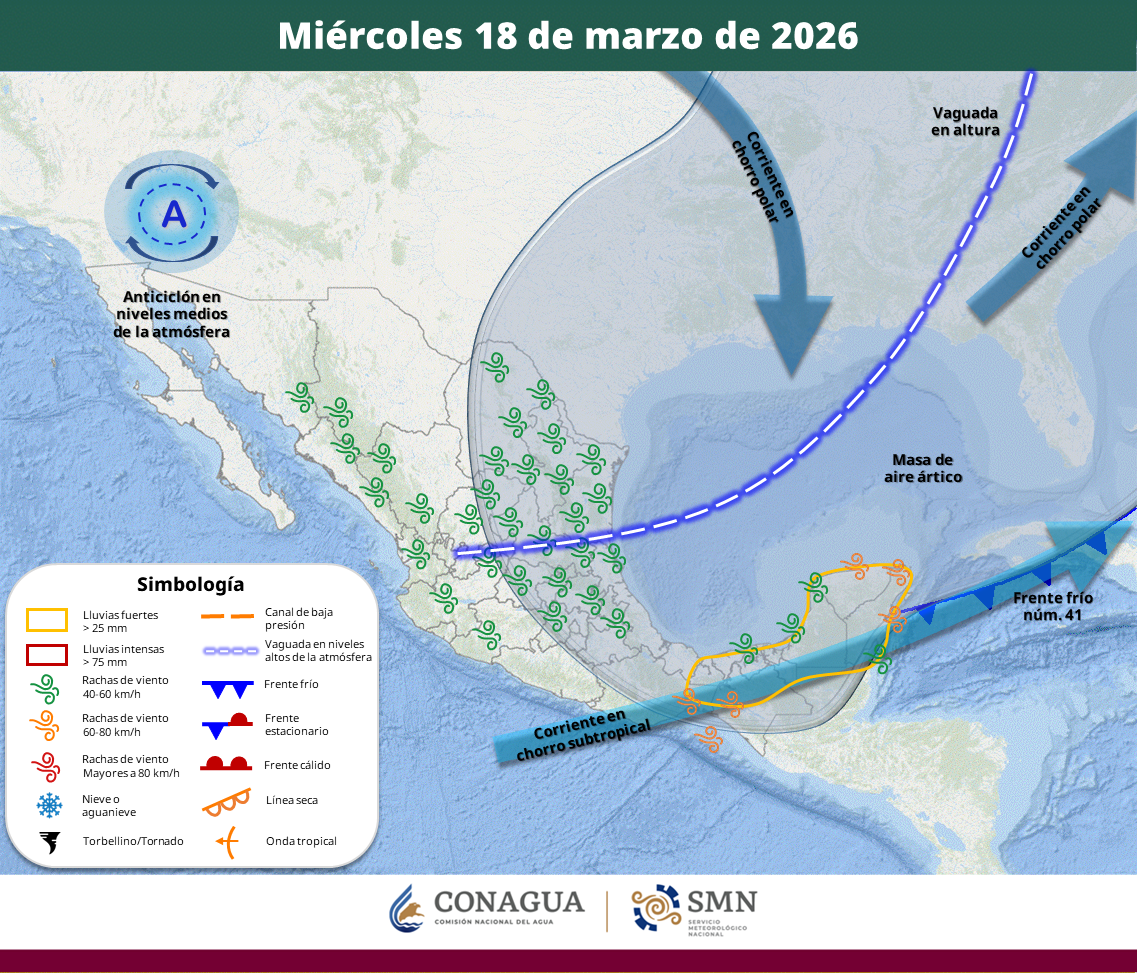 clima en sinaloa y mexico este 16 de marzo