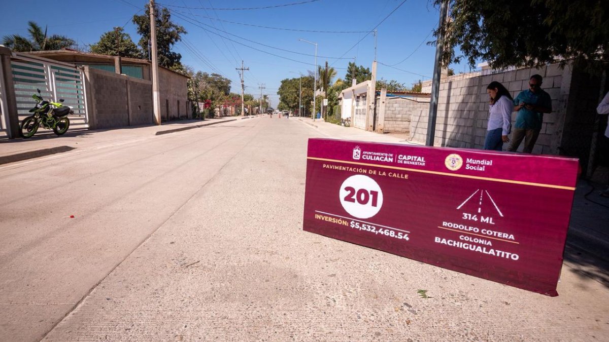 entrega alcalde gamez mendívil obra en bachigualatito culiacan sinaloa obra
