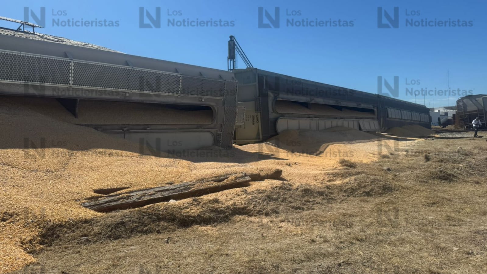 ferrocarril volcado en culiacan sinaloa iba cargado de granos