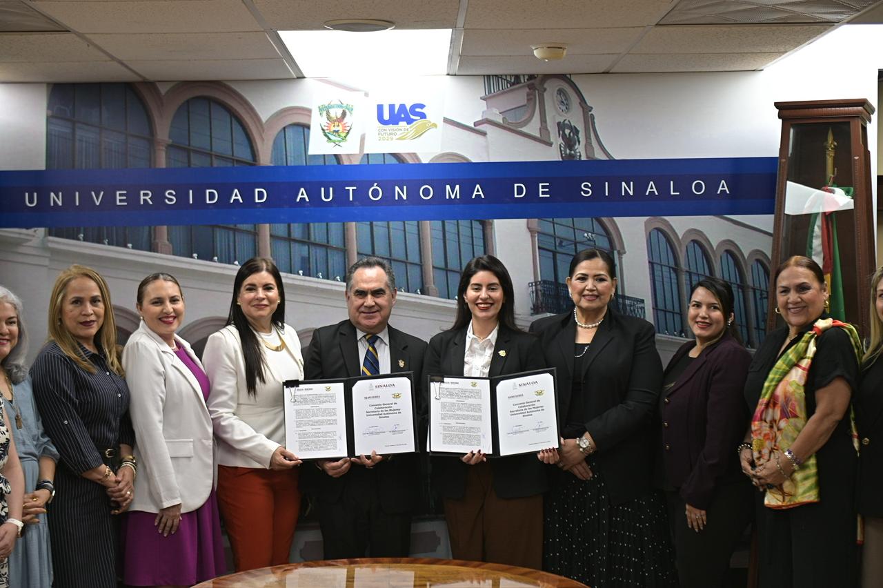 Firma de convenio entre Semujeres y UAS
