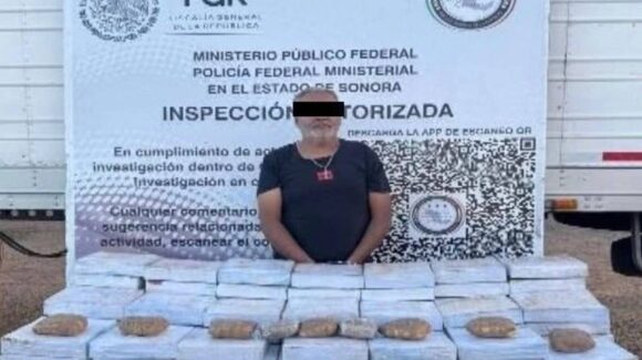 Golpe al narco en Sonora, decomisan cargamento de metanfetamina en tractocamión