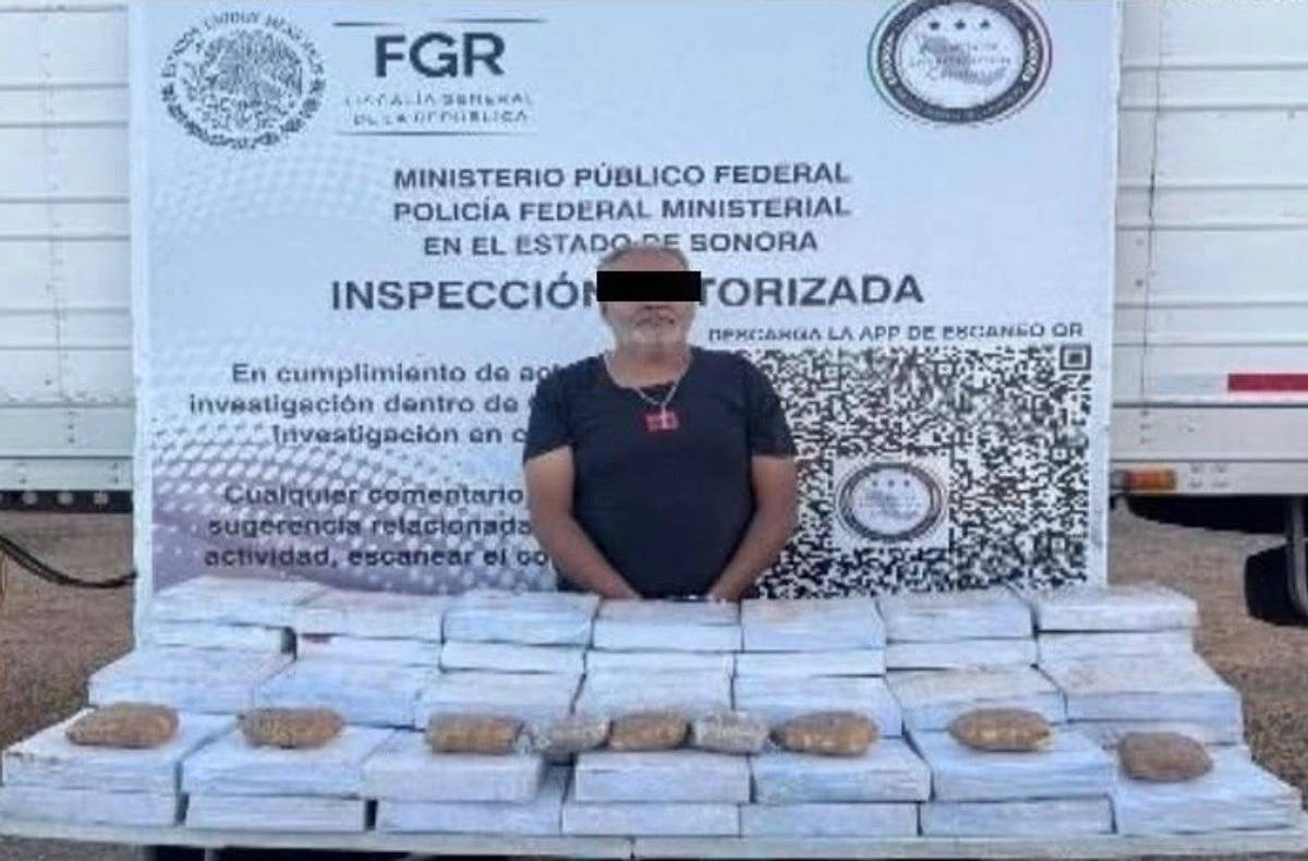 Golpe al narco en Sonora decomisan cargamento de metanfetamina en tractocamion