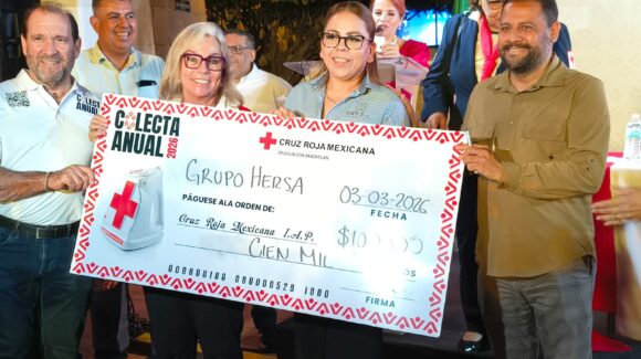 HERSA Corporativo dona 100 mil pesos en arranque de colecta de Cruz Roja en Mazatlán, Sinaloa
