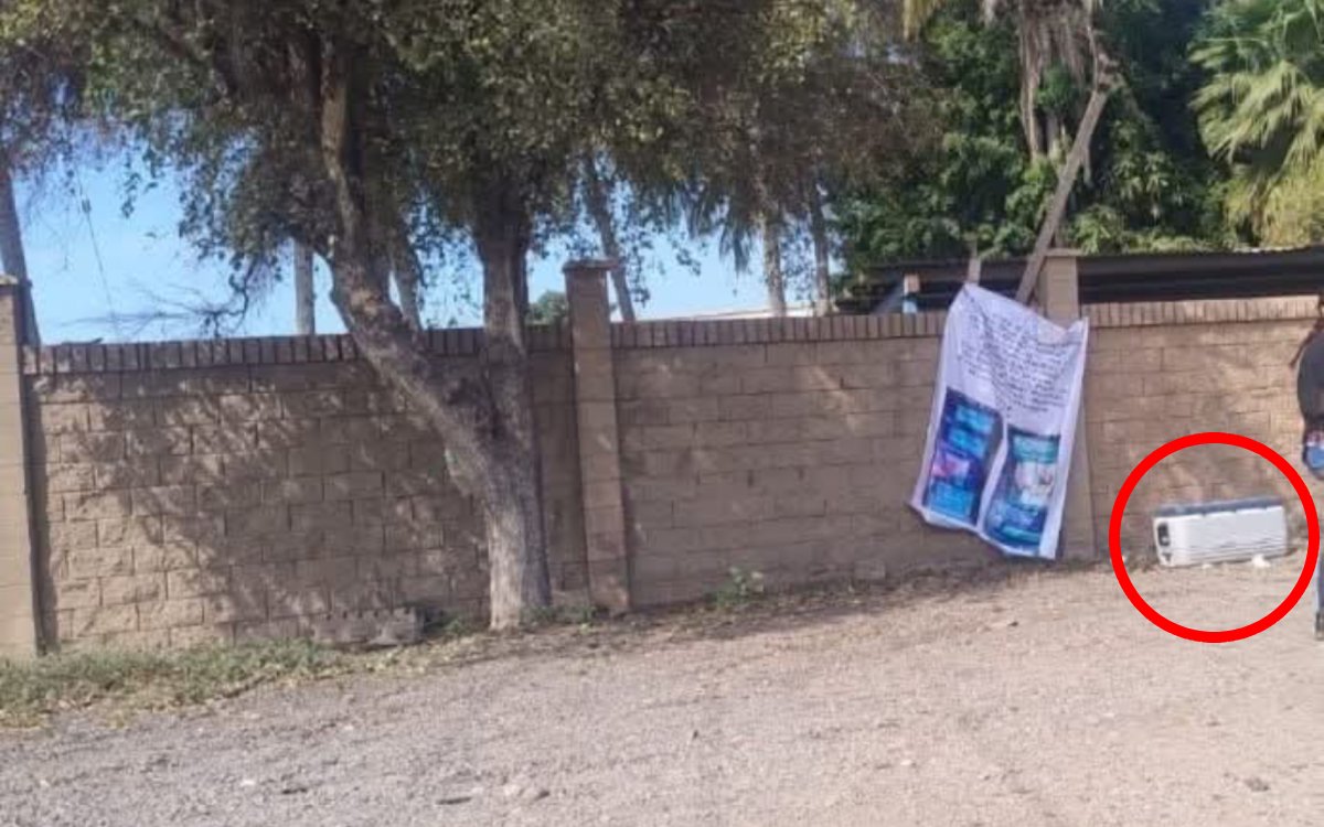 Dejan manta con mensaje y una hielera con partes humanas en Elota