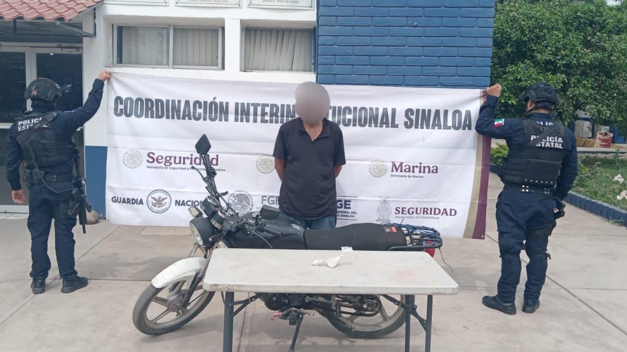 Hombre detenido en Culiacán, Sinaloa