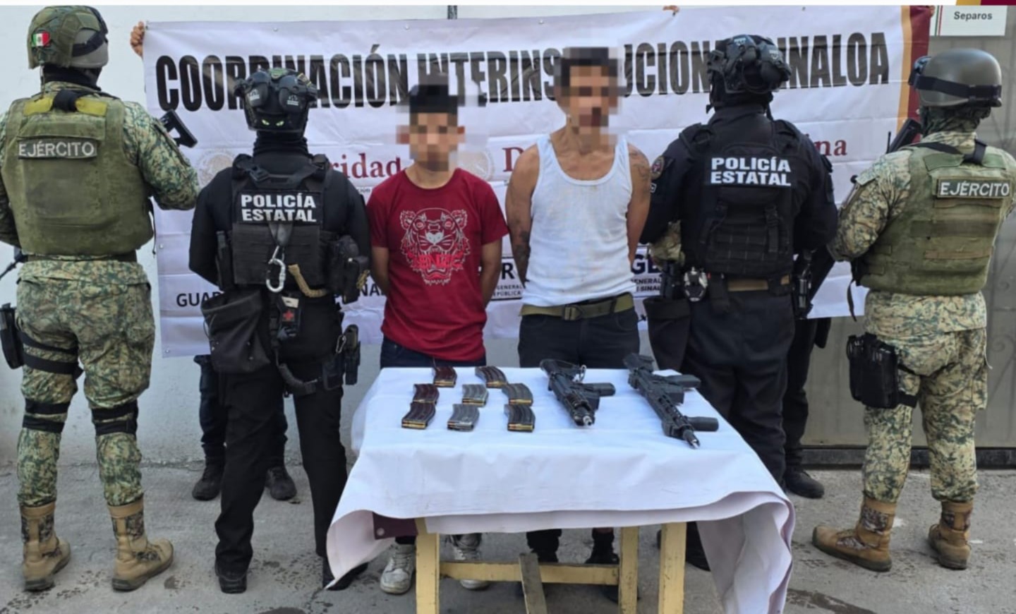 Hombres detenidos en Escuinapa, Sinaloa