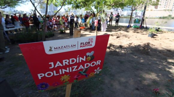 Inauguran jardín polinizador en el Parque Central de Mazatlán, Sinaloa, con el programa “Flor Nativa”