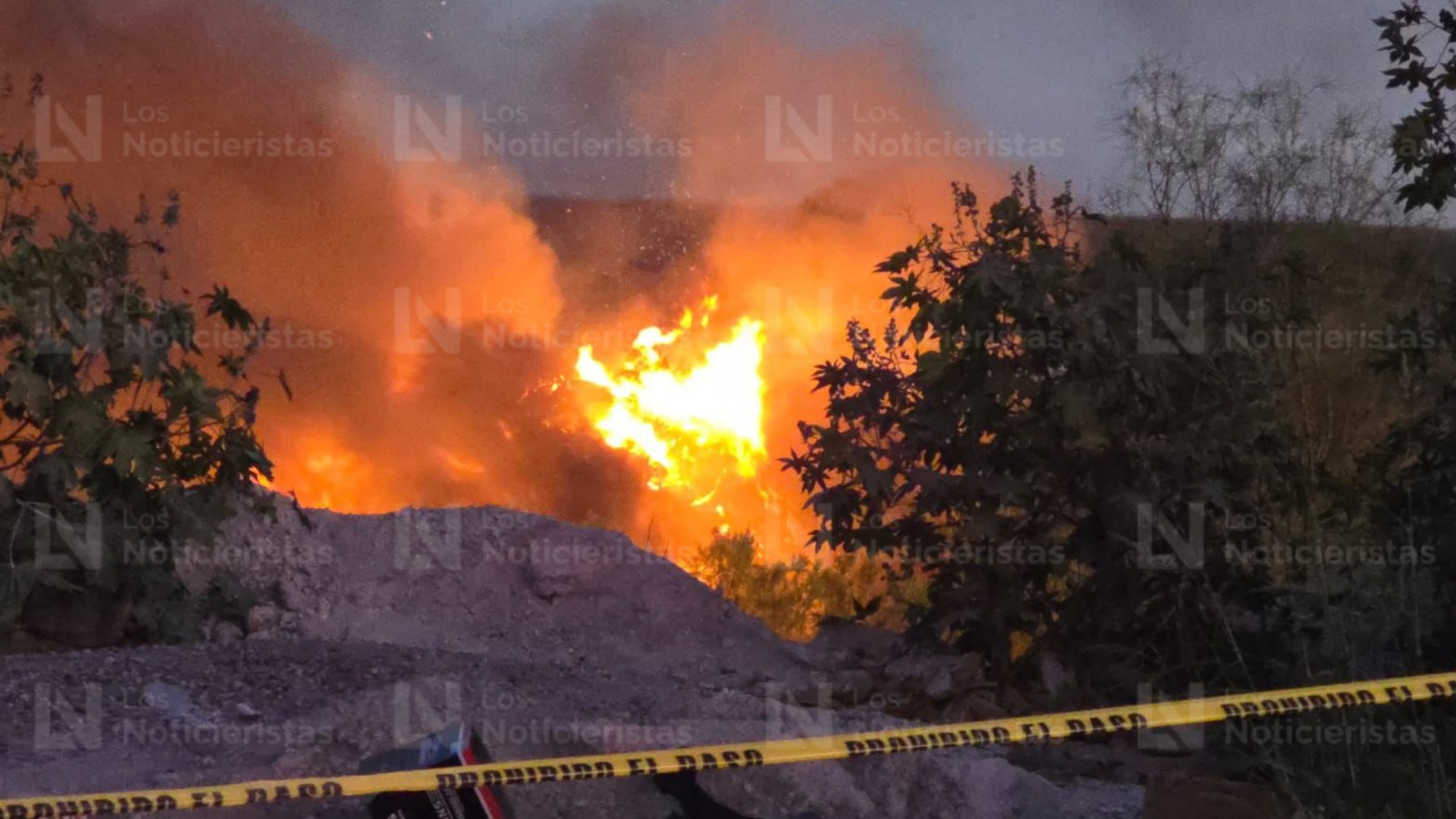 Se registra incendio en basurón del Piggy Back, al sur de Culiacán