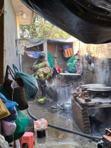 Incendio en casa de Villa Unión