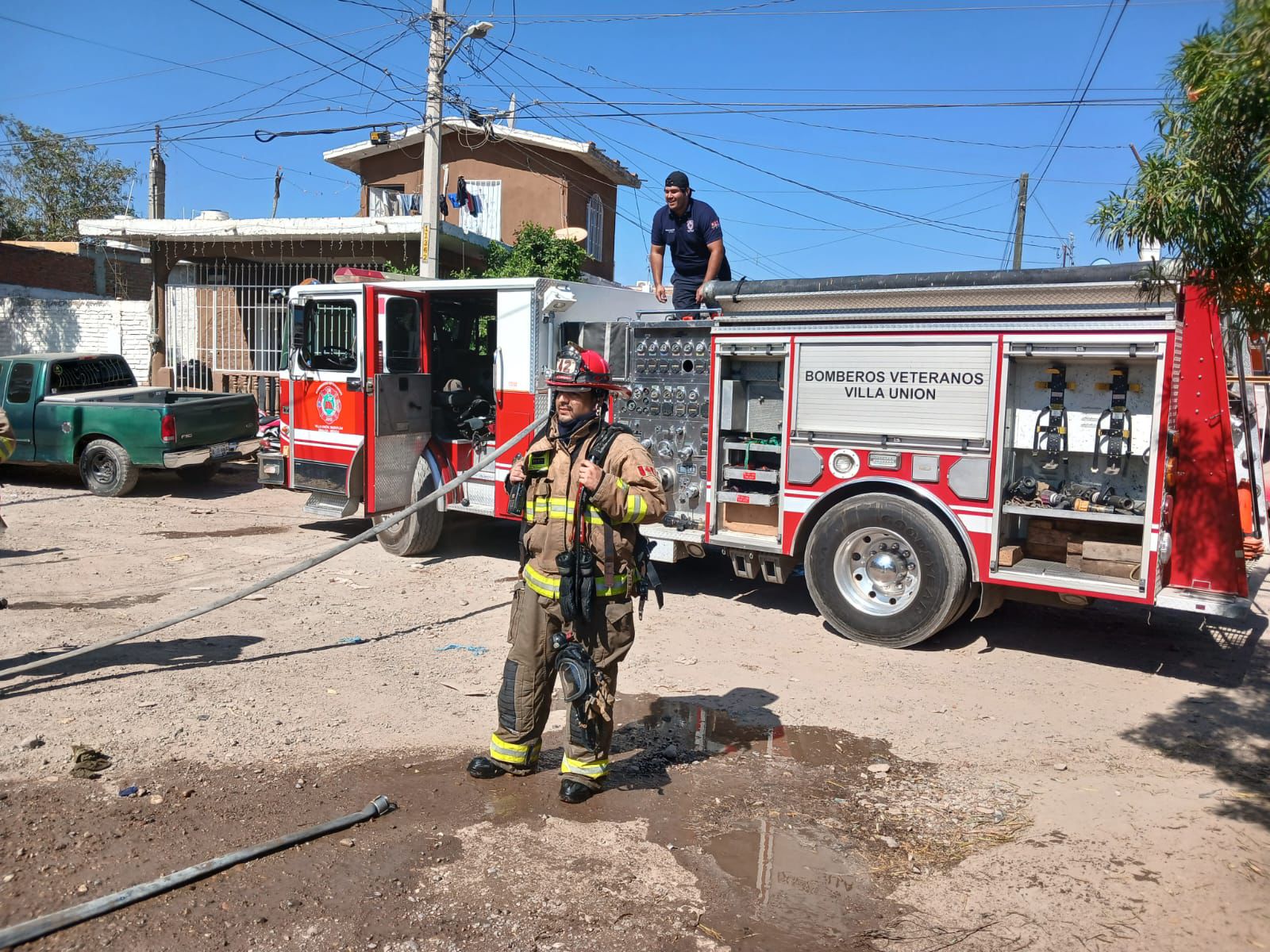 Incendio en casa de Villa Unión