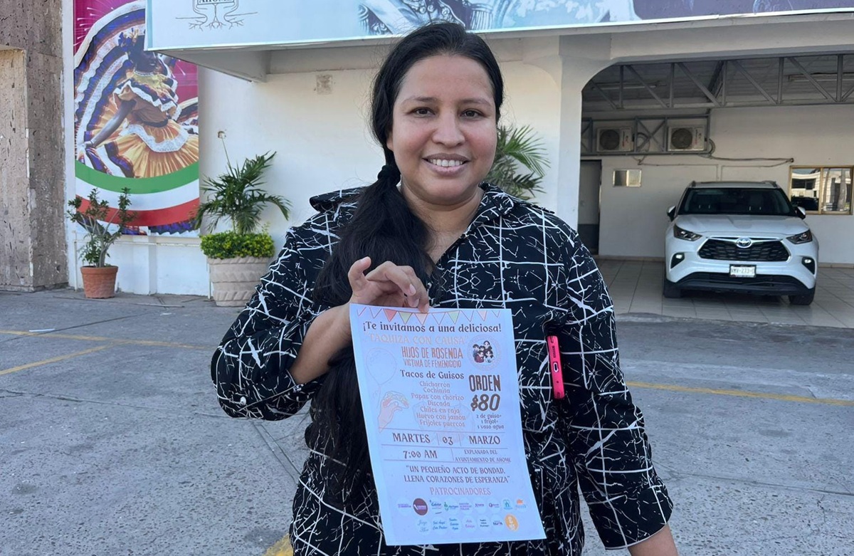 Invitan a taquiza con causa en beneficio de hijos de mujer asesinada en Los Mochis.