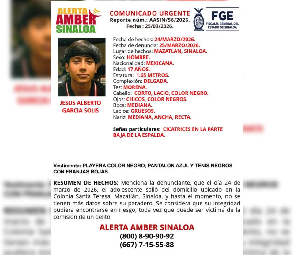jesus alberto garcia solis es buscado en mazatlan sinaloa