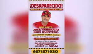 José Ambrocio Ríos, desaparecido en Jesús María, Culiacán