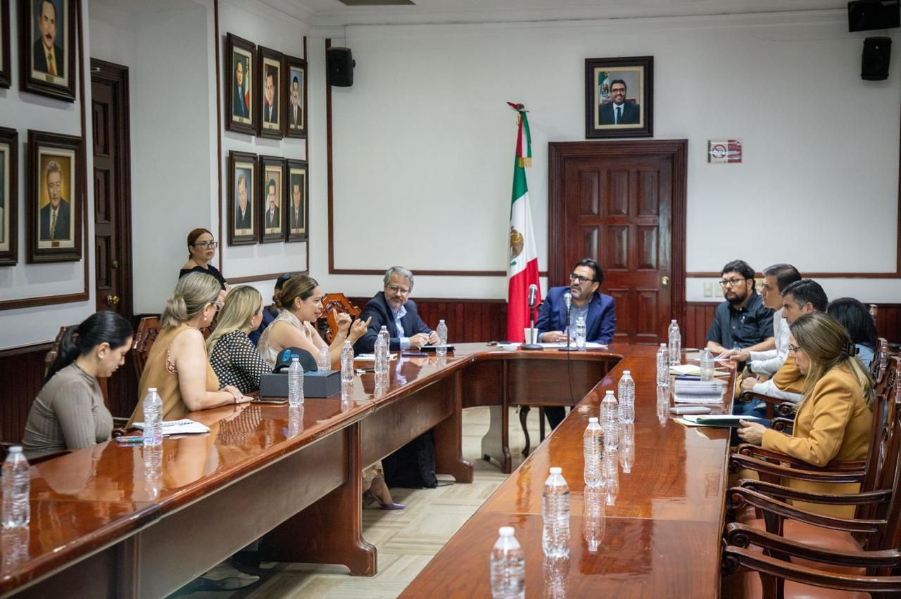 reunión de trabajo mediante la cual se presentaron los avances del proyecto de revitalización del Centro Histórico de Culiacán