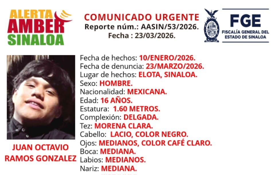 Desaparecido en Elota, Juan Octavio