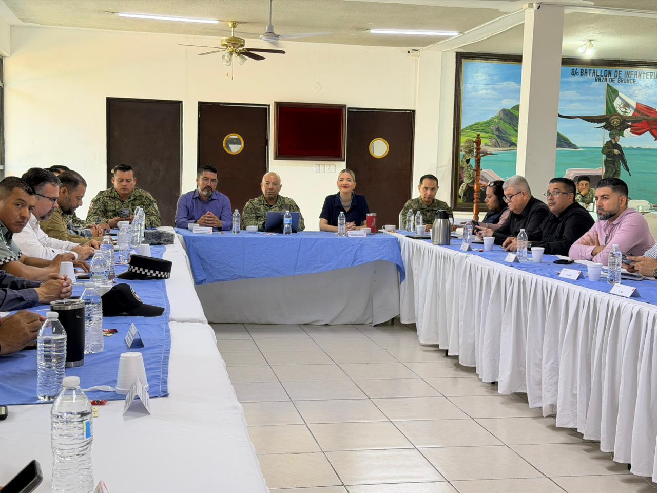 la mesa de seguridad en mazatlan estuvo encabezada por la alcaldesa estrella palacios