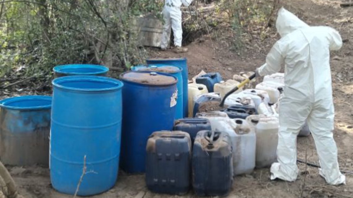 localizan narcolaboratorio de drogas en canamaca culiacan sinaloa