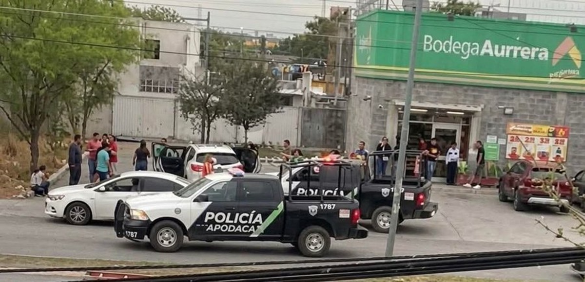 Lugar del ataque a balazos en Apodaca, Nuevo León