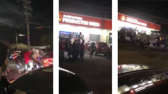 Jóvenes “macheteros” se traman a golpes en pleno festejos del Ejido Benito Juárez en Ahome, Sinaloa