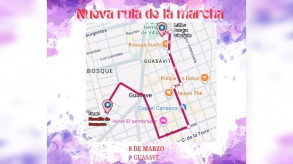 Por el Carnaval, cambia la ruta de la Marcha Feminista del 8M en Guasave, Sinaloa