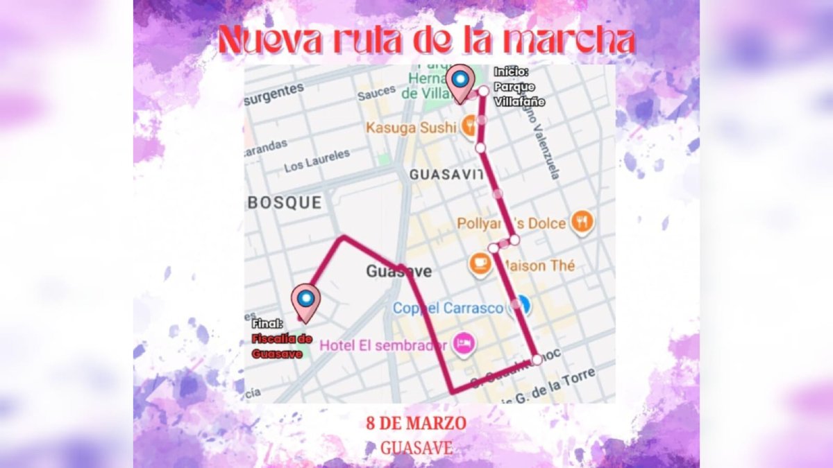 marcha en guasave sinaloa por el dia de la mujer