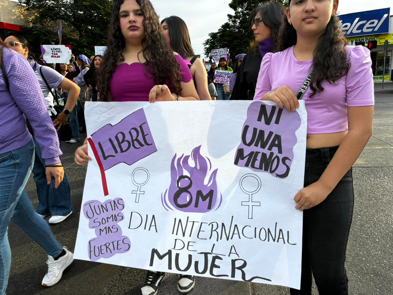 Marcha por el 8M en Los Mochis, Sinaloa