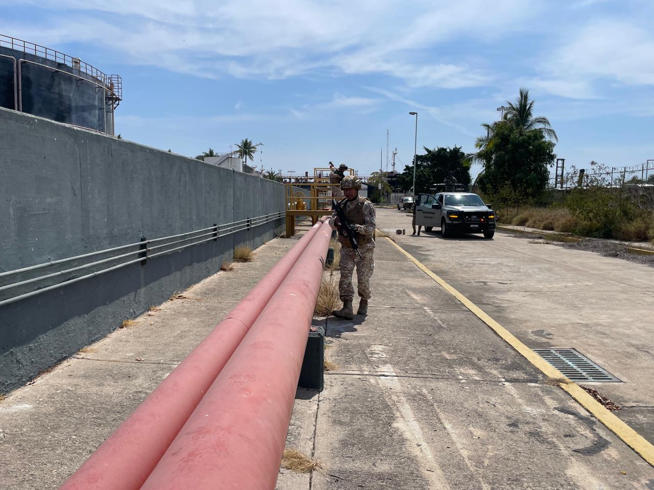 Marina realiza Ejercicio de Protección Portuaria Nivel II en el Muelle del Recinto Portuario de Mazatlán