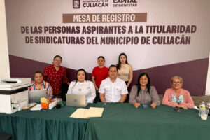 Mesa de registro para aspirantes a sindicaturas de Culiacán