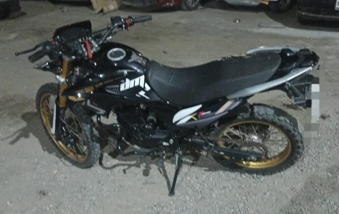 Moto asegurada en Mazatlán, Sinaloa
