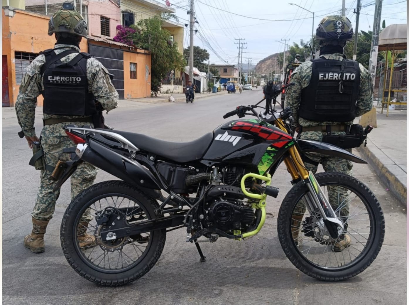 Motocicleta asegurada en Mazatlán, Sinaloa