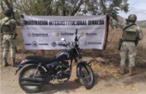 Motocicleta asegurada en Mazatlán, Sinaloa