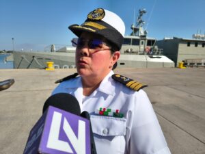 La Capitán de Fragata SAIN. L. Admón. Vilma Araceli Félix Segura, jefa del Departamento de Inspección Financiera