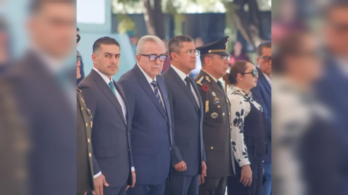 Omar García Harfuch, Rubén Rocha Moya y Óscar Rentería Schazarino