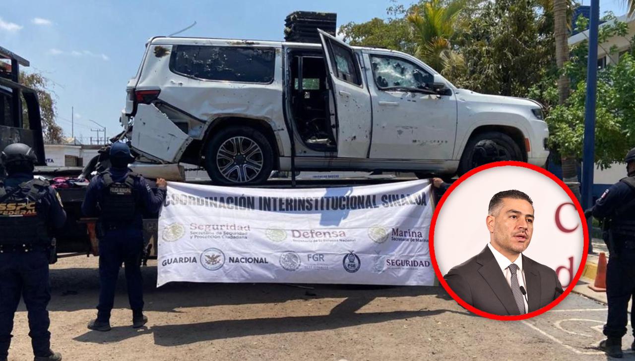 omar garcia harfuch señala que ya no se ven convoy de gente armada en culiacan