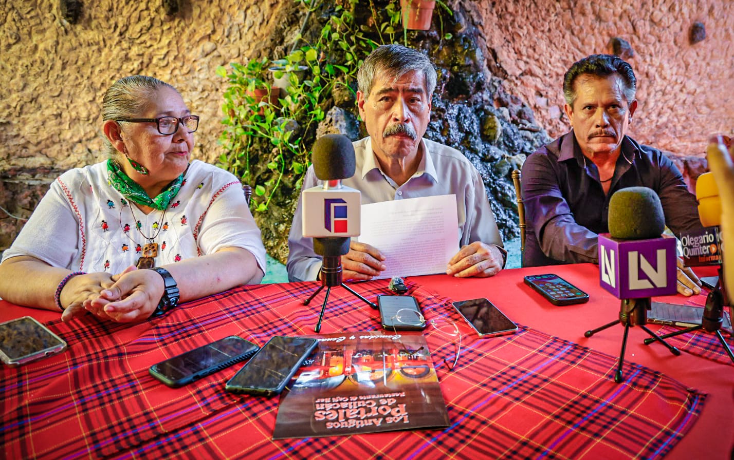 Óscar Loza Ochoa, titular de la CEDH, en rueda de prensa en Culiacán